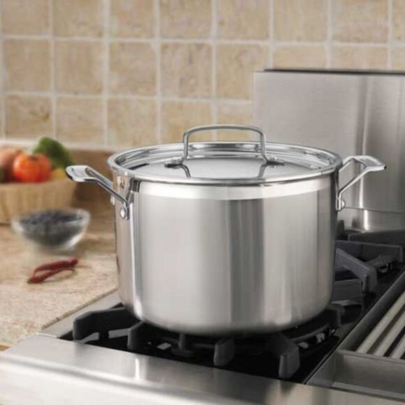 Cuisinart Kitchen Pro Induction Stainless 5 3/4QT Soup Pot w/Lid - Picture 1 of 8
